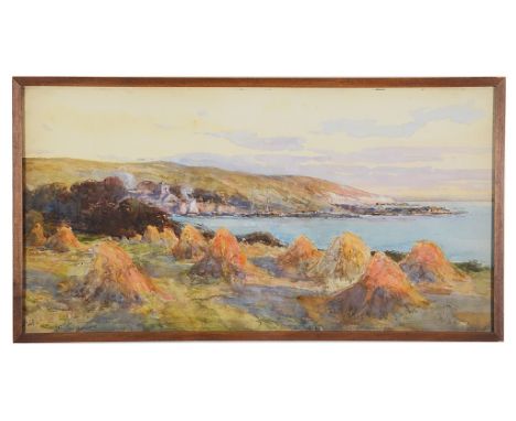 George Charles Haité (British, 1855-1924):The Harvest, watercolour, signed lower left, titled & dated 15 Nov. '95, H 32 x W 6