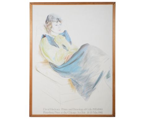 A David Hockney Original Exhibition Poster:'Prints and Drawings of Celia, 1970-1980', 1981, H 90 x W 65 cm
