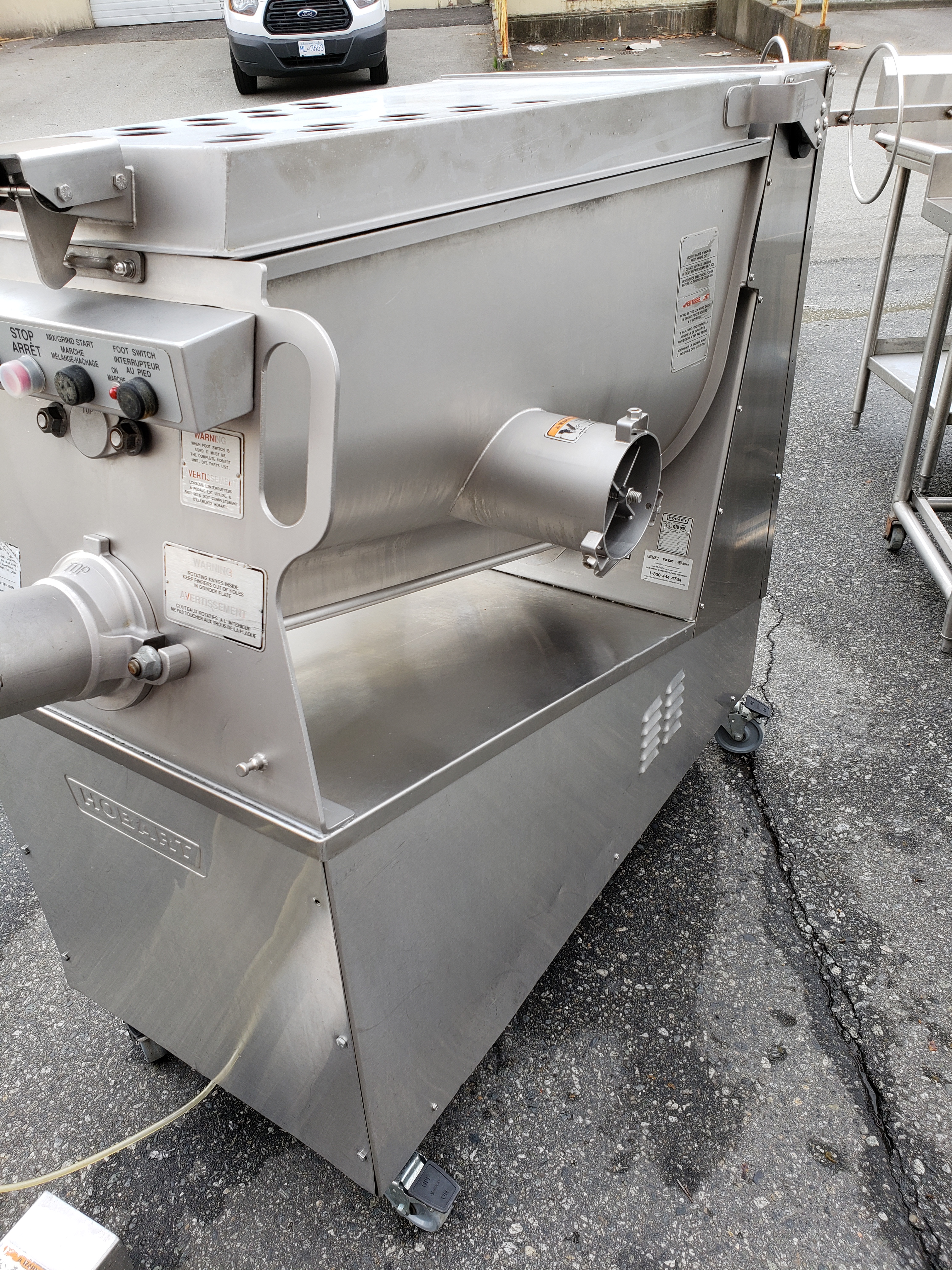 Hobart Meat Mixer / Grinder Model MG2032, 200 LB Hopper Capacity, 7.5