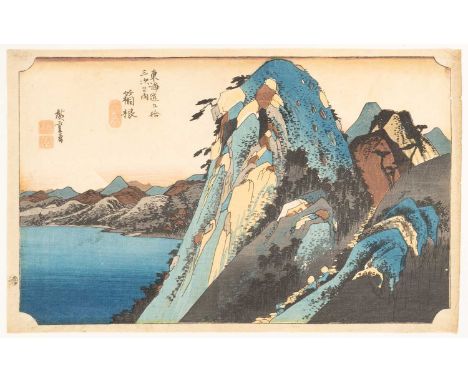 KATSUSHIKA HOKUSAI (1760-1849)UTAGAWA HIROSHIGE (1797-1858)EDO PERIOD, 19TH CENTURYThree Japanese woodblock prints, all three