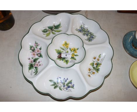 A Royal Worcester 'Worcester Herbs' hors d oeuvres
dish