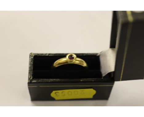 A 14ct gold ruby set ring 