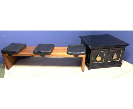 Japanese bench &amp; low cupboard 152 X 38 X 35 cm 