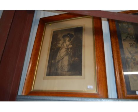 A pencil signed portrait print 