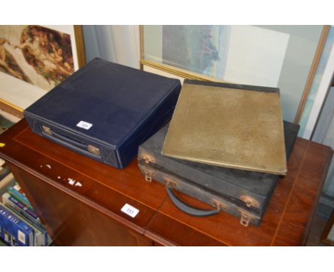 A Linguaphone set; together with a typewriter in fitted case 