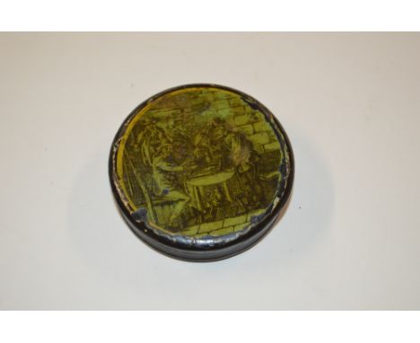 A 19th Century papier maché snuff box