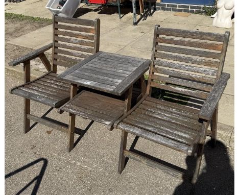 A wooden bench / table