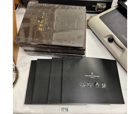 A quantity of Zenith &amp; Frederique Constant Watch catalogues / manuals