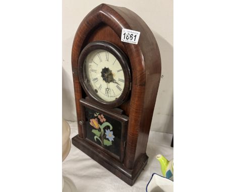 An early 20c American arch top mantle clock