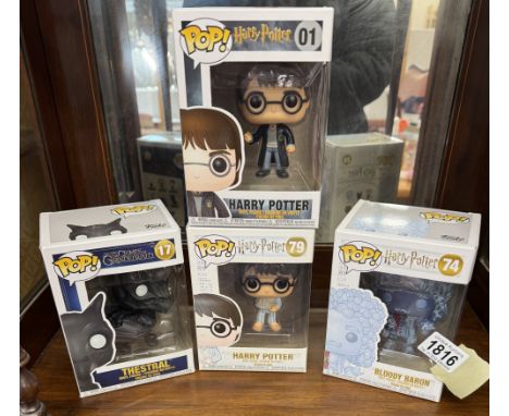 3 Harry Potter Pop Vinyls no 01, 74, 79 &amp; The Crimes Of Grimwald No 17