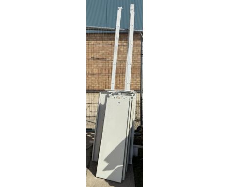 a large metal shelf unit