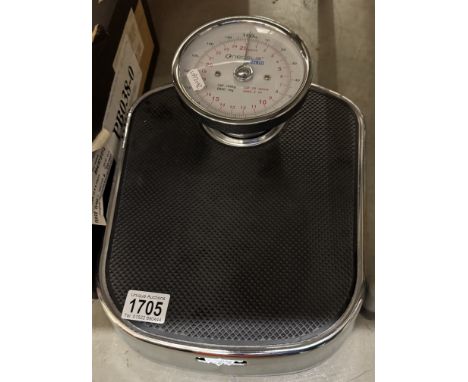 A set of bathroom scales