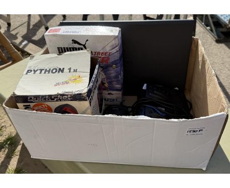 A Dell laptop, games, Bluetooth speaker etc