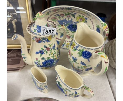Masons regency ironstone 5 pieces including teapot