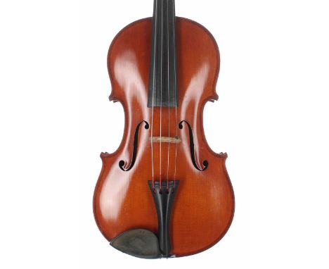 Italian viola by and labelled Antonio Lechi, Cremona 1923; also signed on the label, the two piece back of faint medium curl 