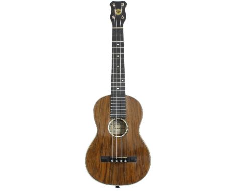 Keech long scale ukulele labelled 'Keech' Longscale Ukulele, Model B no. 134...Sole Distributors John E. Dallas &amp; Sons, L