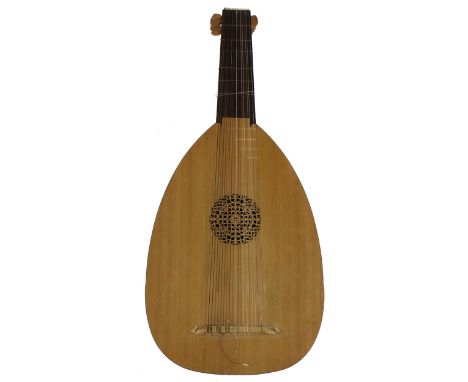 Good contemporary renaissance seven course lute by and labelled B. Thomas, Luthier, Hereford; also signed and dated in pencil