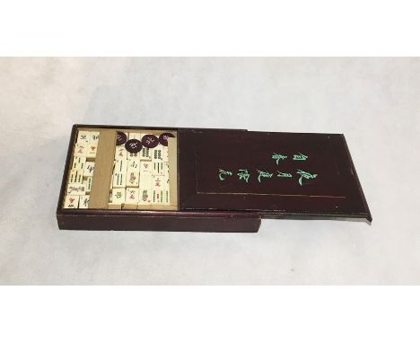 A vintage Mahjong set 