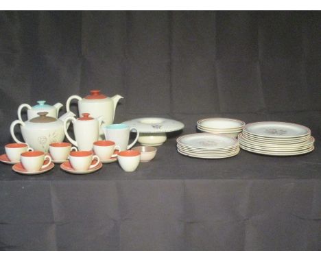 A part Poole Pottery tea/coffee set along with a Grindley "Fantasia" Part dinner set