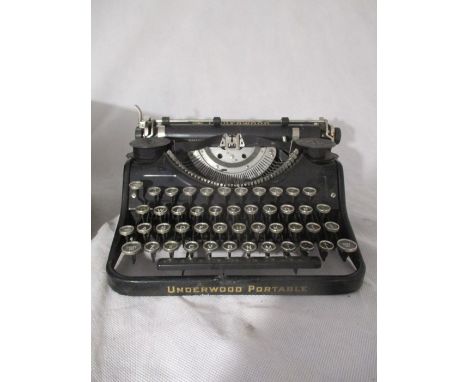 A vintage Underwood portable typewriter