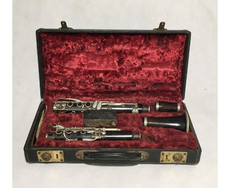 A boxed Selmer Super Console clarinet  - A/F along with a small box of reeds