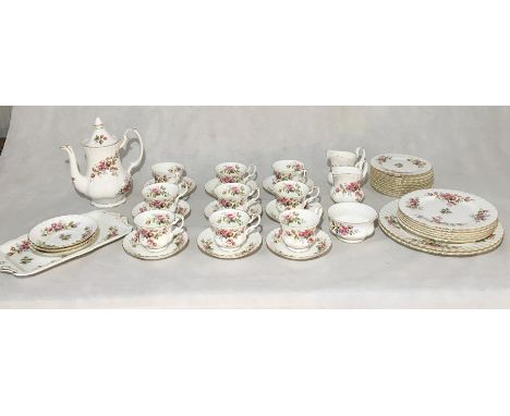 A Royal Albert Moss Rose part tea service