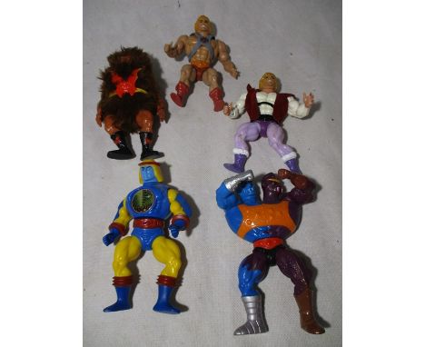 Six 1980's Mattel figures from "Masters of the Universe"