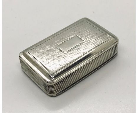 A Nathaniel Mills snuff box, dated 1831