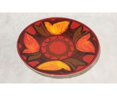 A large Poole Pottery Delphis charger