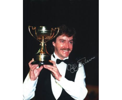 CLIFF THORBURN signed Snooker 8x12 Photo. Good condition.  All autographs come with a Certificate of Authenticity. We combine