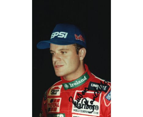 Rubens Barichello signed 7x5inch colour photo. Good condition.  All autographs come with a Certificate of Authenticity. We co