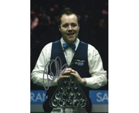JOHN HIGGINS signed Snooker 8x12 Photo. Good condition.  All autographs come with a Certificate of Authenticity. We combine p