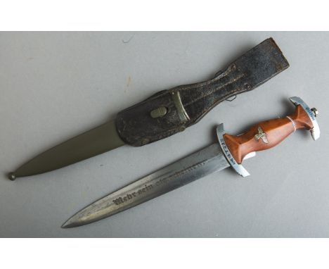 NAPOLA-Dolch, eines Teilnehmers der "NPEA St. Veit - 18.11.1942", bez. "HerbertBrinkholdt", Herst. Eickhorn Solingen, komplet