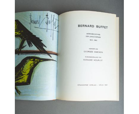 Buffet, Bernard (1928 - 1999), "Werksverzeichnis der Lithographien 1952 - 1966", Vorwortv. Georges Simenon, Zusammenstellung 