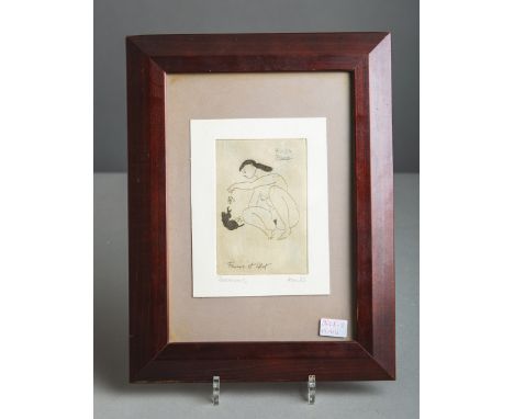 Picasso, Pablo (1881 - 1973), "Femme et chat" (1954), Radierung, in Platte re. oben sign.u. dat. (4.1.54) u. li. u. bez., Gr.