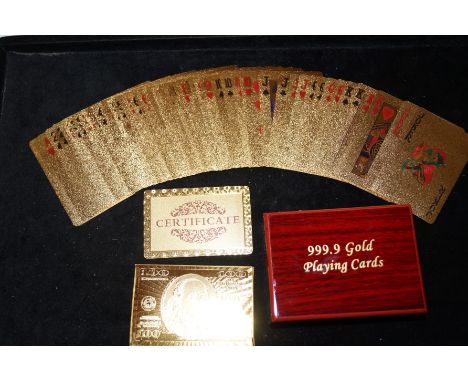 999.9 Gold Playing Cards with COA and luxury box. Gold Foil 99.9% Pure 24ct Gold