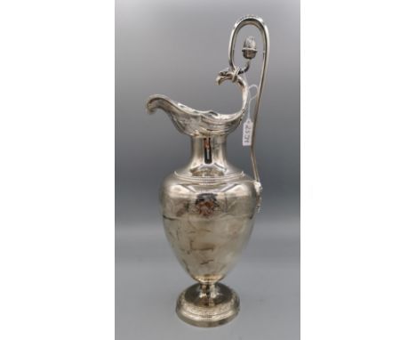 EMPIRE KANNE / SCHENKKANE / KLEINE WEINKANNE / KLEINE WASSERKANNE, Ende 18. Jh., Frankreich / Paris. 958er Silber, 293 Gramm.