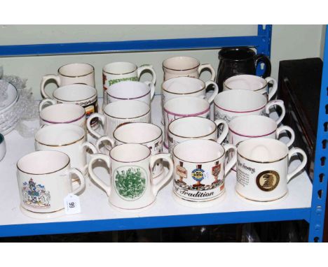 Collection of Wade P.D.M. tankards.