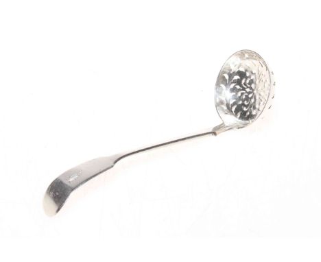 Victorian silver sifter ladle, London 1857, Elizabeth Eaton.