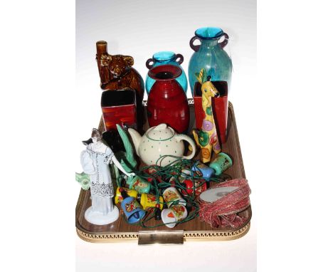 Ceramics and glass including Anita Harris Angel of the North vases, Goebel, Sylvac Royal Worcester Moonlight Cascade, etc.