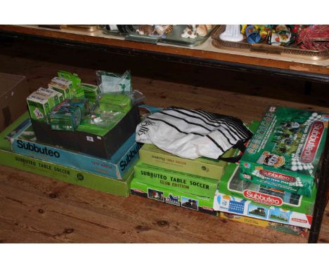 Collection of Subbuteo soccer games and accessories, table cricket, etc.