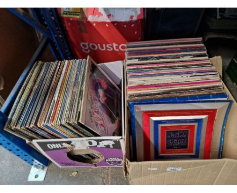 Two boxes of assorted LPs to include Michael Jackson, Motown, Stevie Wonder, Phil Collins &amp; Pink Floyd etc.