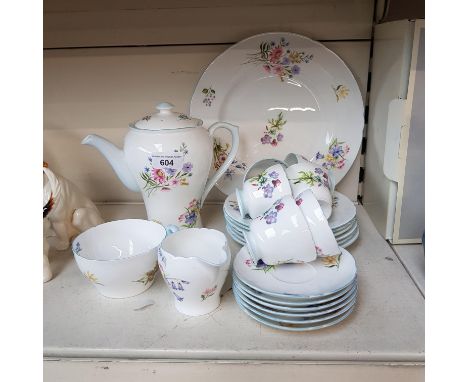 Shelley Wild Flowers 6 piece tea set