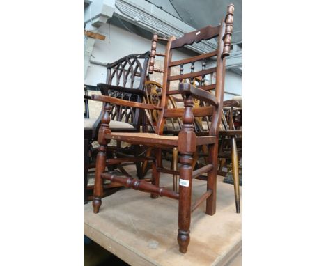 A Lancashire ladder back chair. 