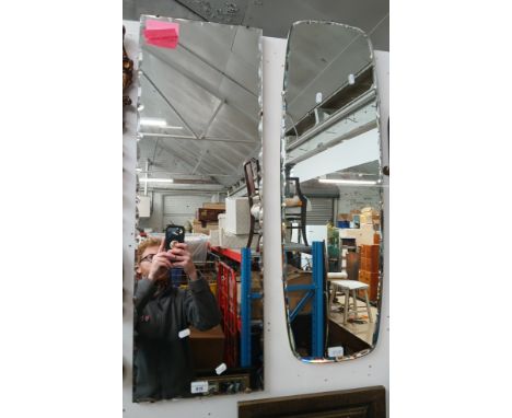 Two vintage bevel edged wall mirrors. 