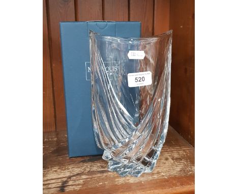 Waterford Crystal Marquis large boxed vase in the Zephyr design - 25cm high, Marquis by Waterford marked on base