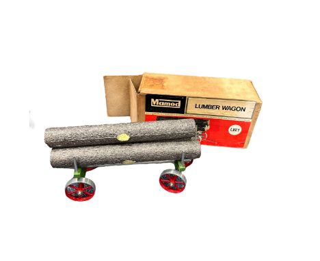 Mamod Lumber Wagon No. LW.1, with logs and packing pieces, generally excellent in good plus Brierley Hill label box. Contents