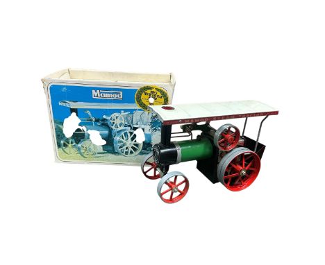Mamod Traction Engine No. T.E.1a, generally good plus in good box (TOTY 1972 yellow label), has been fired, with solid fuel b