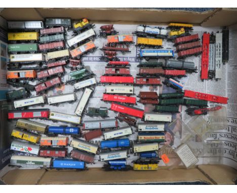 Fleischmann N gauge unboxed wagon collection, generally excellent to good, some duplication and other makes. Contents appear 