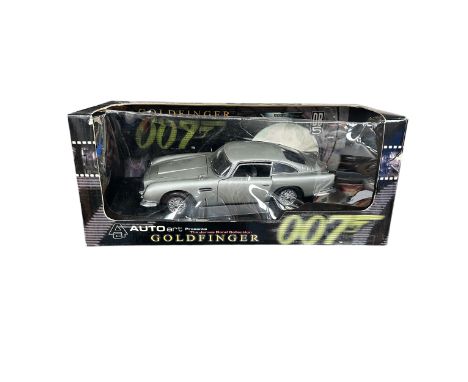 Autoart 1/18th scale Aston Martin DB5 James Bond 007 Goldfinger No. 70020, generally excellent in good plus window box (cello